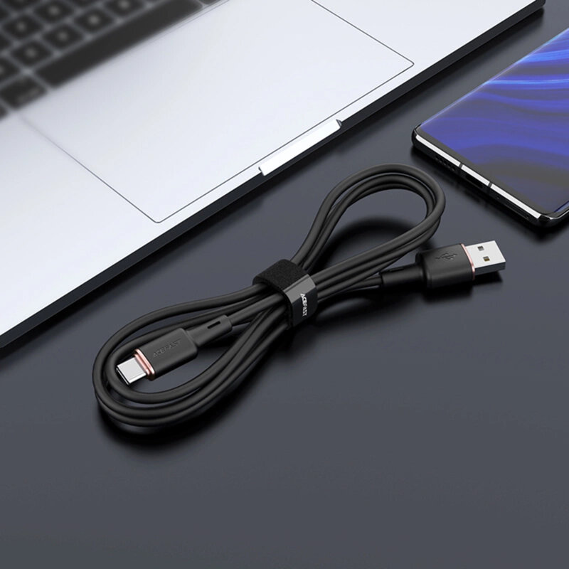 Cablu USB, tip C Fast Charge, 3A Acefast, C2-04, negru, 1.2m