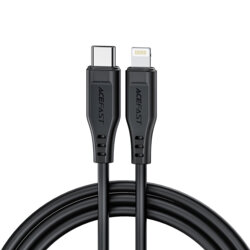 Cablu date Type-C, Lightning 3A Acefast, C3-01, negru, 1.2m