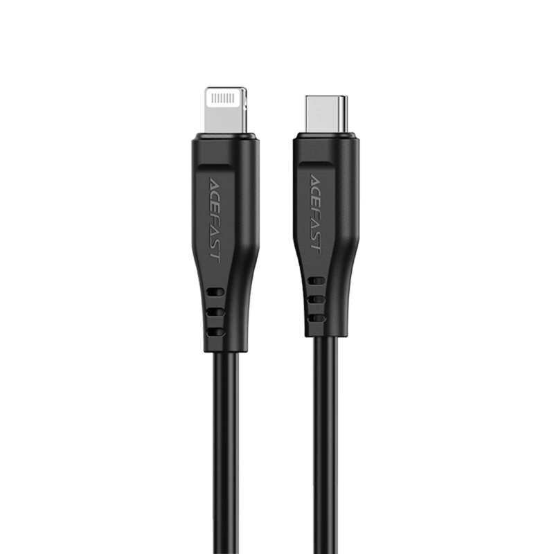 Cablu date Type-C, Lightning 3A Acefast, C3-01, negru, 1.2m