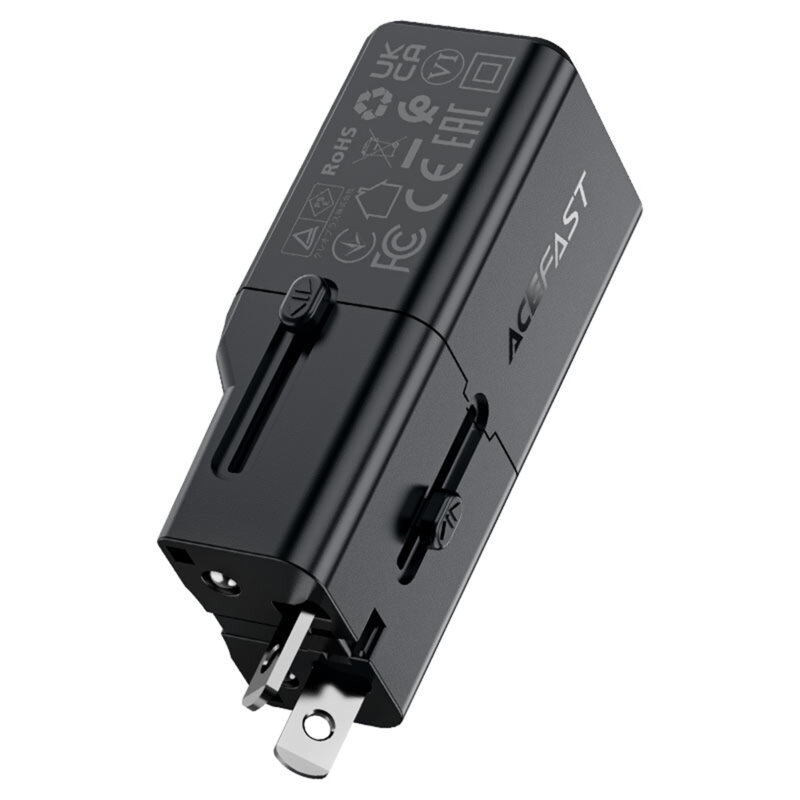 Adaptor priza GaN Type-C, EU, UK, AU, US Acefast Z7, PD30W