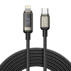 Cablu date Fast Type-C la Lightning cu display, 60W Lito, LD15