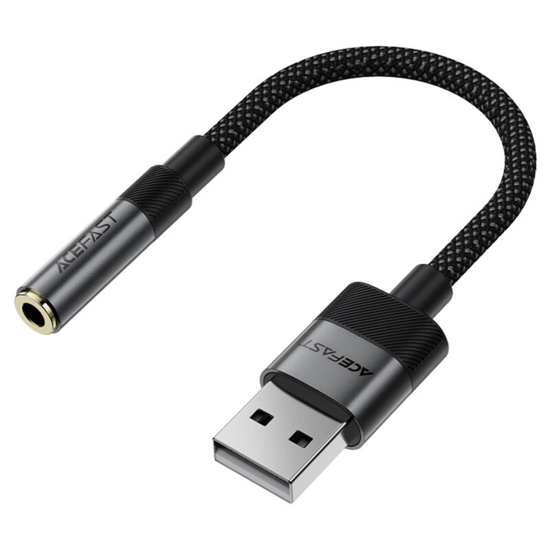 Adaptor audio, convertor USB, Jack 3.5mm Acefast, 15cm, J13