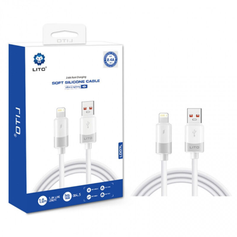 Cablu date Fast Charging USB la Lightning Lito, 60W, LD07