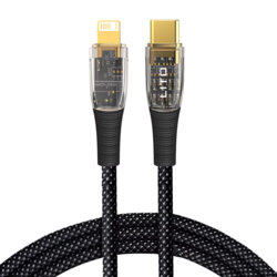Cablu date Type-C, Lightning Lito, nailon, 27W, 1.2m, LD01