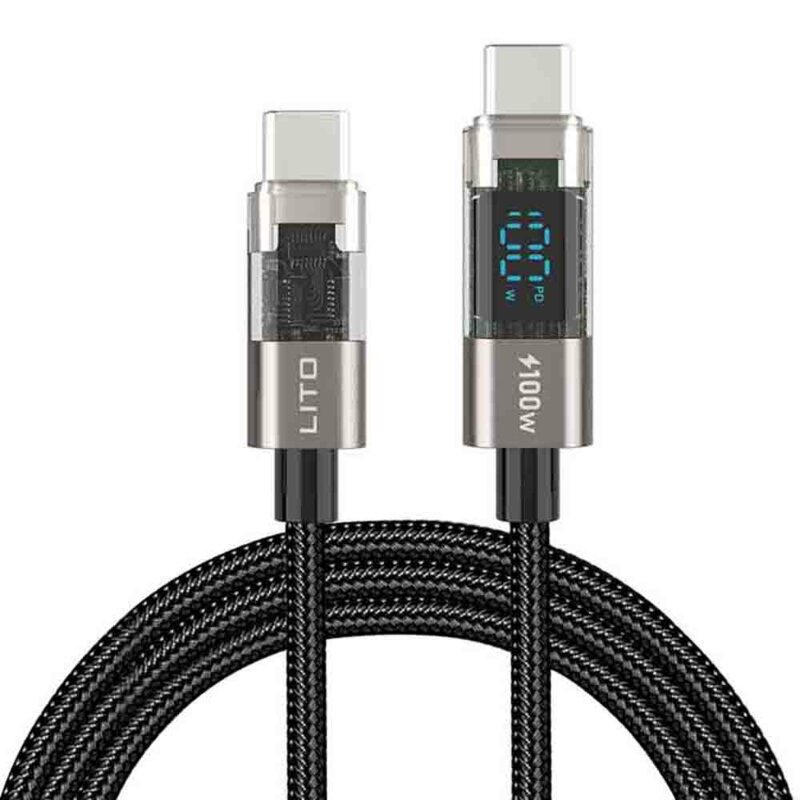 Cablu date High Speed Charging Type-C Lito, 100W, 1.2m, LD09