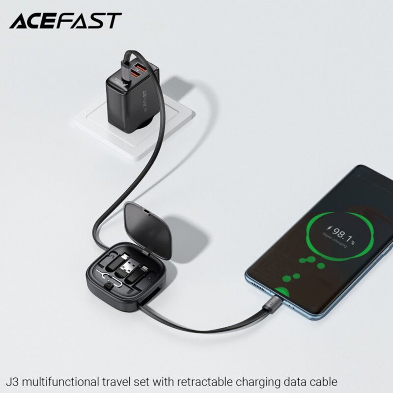 Set cablu Type-C multifunctional 7in1 Acefast J3, 60W, 0.95m