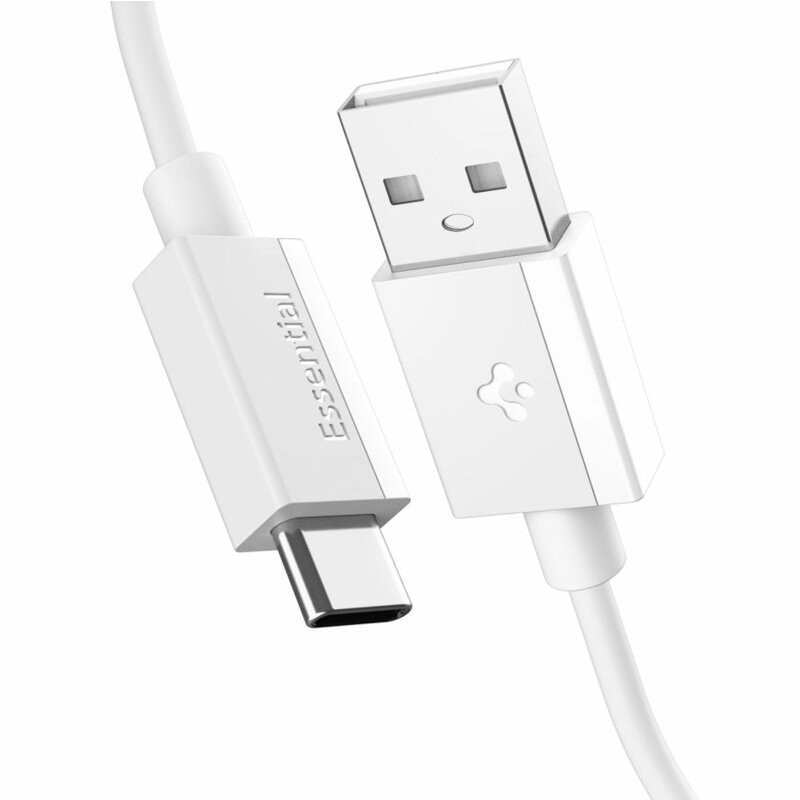 Cablu USB, Type-C Fast Charge Spigen, 60W, 1m, alb, EB6010AC