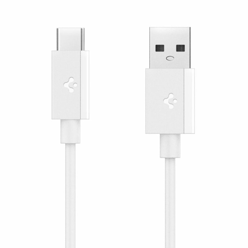 Cablu USB, Type-C Fast Charge Spigen, 60W, 1m, alb, EB6010AC