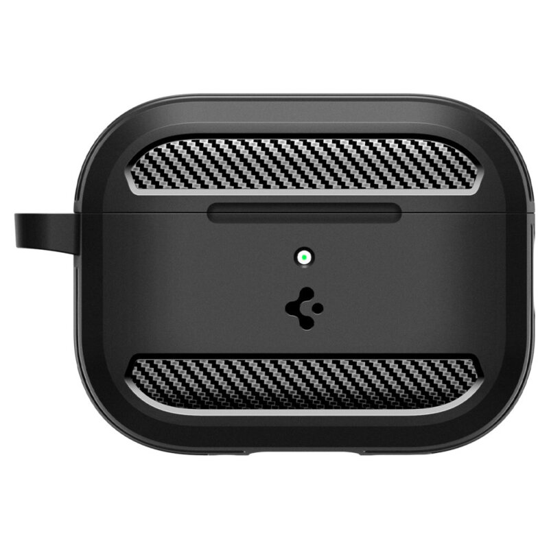 Husa Apple AirPods Pro 3 Spigen Rugged Armor, holder, negru