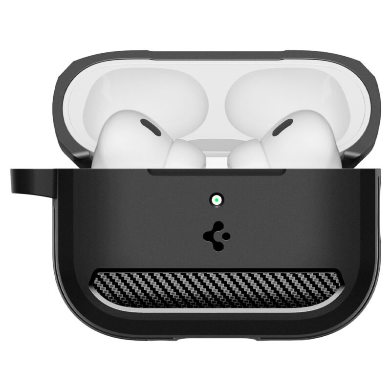 Husa Apple AirPods Pro 3 Spigen Rugged Armor, holder, negru