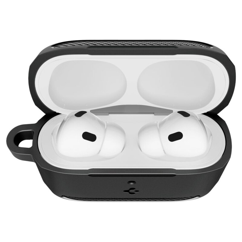 Husa Apple AirPods Pro 3 Spigen Rugged Armor, holder, negru