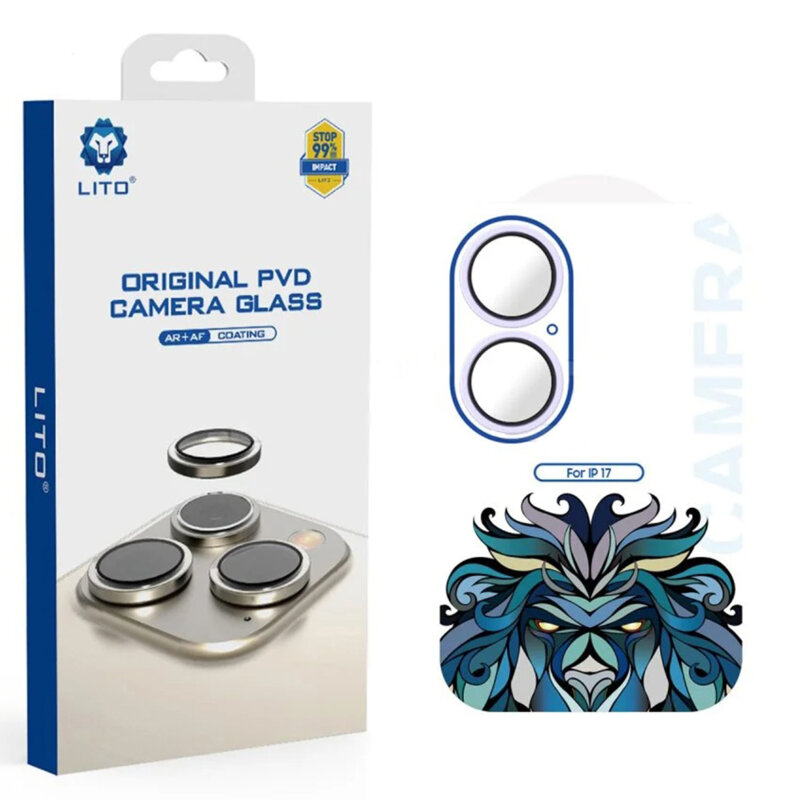 Folie sticla iPhone 17 Lito Titanium AR Camera Glass, mov