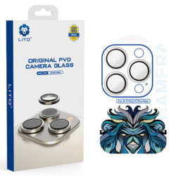 Folie sticla iPhone 17 Pro Lito Titanium AR Camera Glass, argintiu