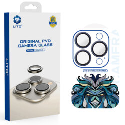 Folie sticla iPhone 17 Pro Lito Titanium AR Camera Glass, bleumarin