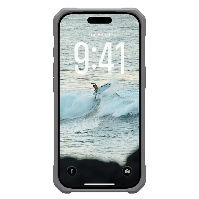 Husa iPhone 17 Pro UAG Pathfinder Clear MagSafe, Active Lava Lanyard