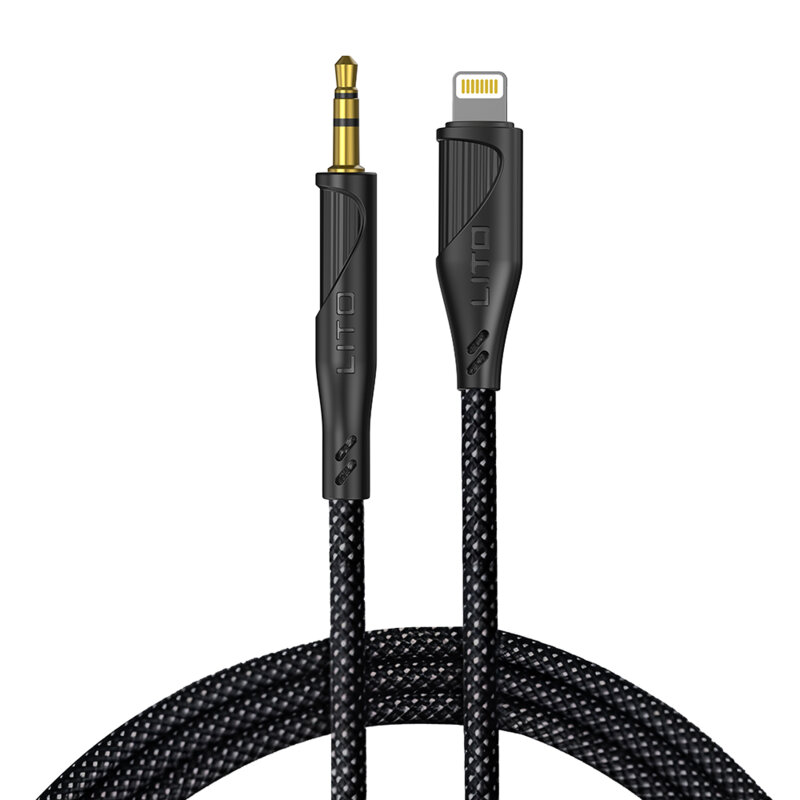 Adaptor audio Lightning la Jack 3.5mm Lito LA02, 1m, negru