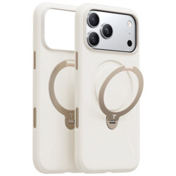 Husa iPhone 17 Pro Torras QPRO Silicone Series, alb