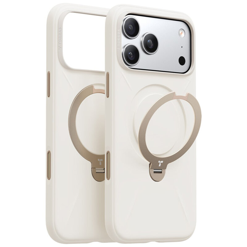 Husa iPhone 17 Pro Torras QPRO Silicone Series, alb