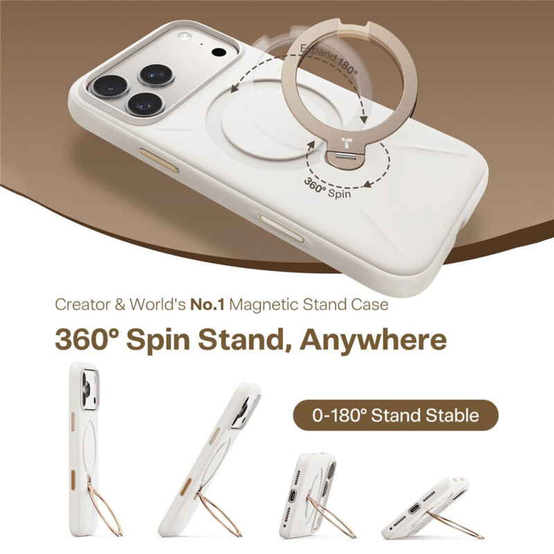 Husa iPhone 17 Pro Max Torras QPRO Silicone Series, alb