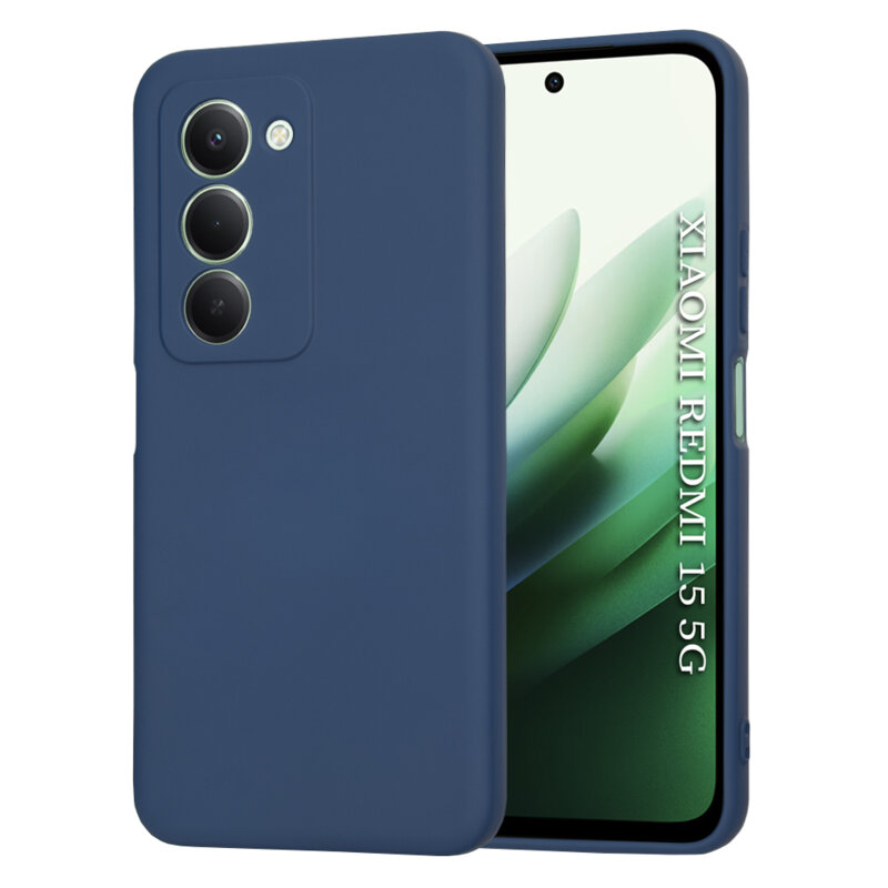 Husa silicon Xiaomi Redmi 15 5G Techsuit SoftFlex, bleumarin