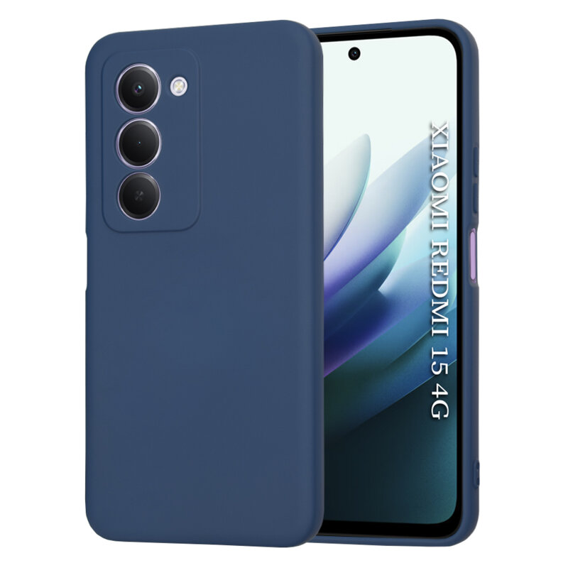 Husa silicon Xiaomi Redmi 15 4G Techsuit SoftFlex, bleumarin