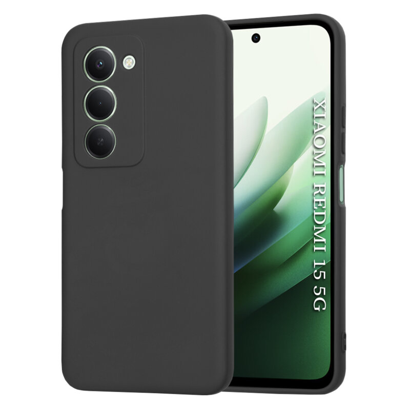 Husa silicon Xiaomi Redmi 15 5G Techsuit SoftFlex, negru
