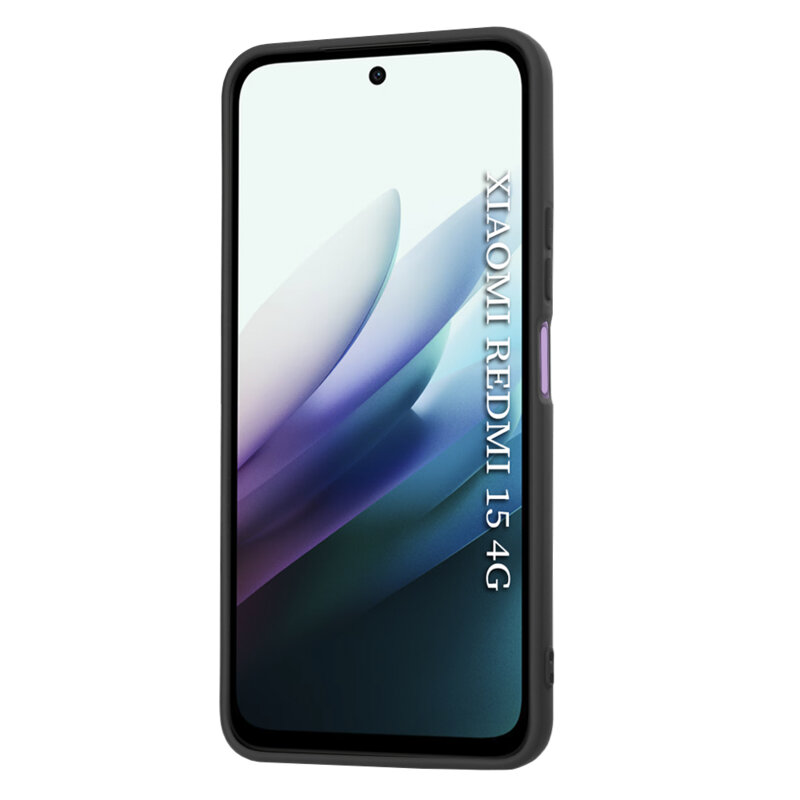 Husa silicon Xiaomi Redmi 15 4G Techsuit SoftFlex, negru