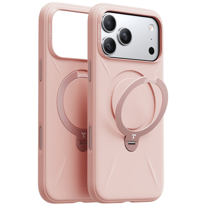Husa iPhone 17 Pro Torras QPRO Silicone Series, roz