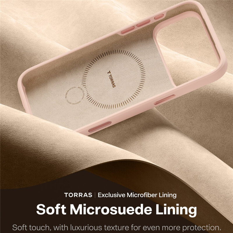 Husa iPhone 17 Pro Torras QPRO Silicone Series, roz