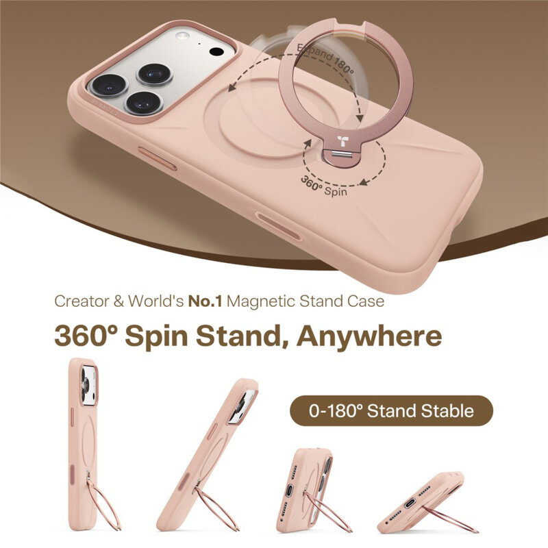 Husa iPhone 17 Pro Torras QPRO Silicone Series, roz