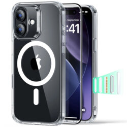 [Pachet 360°] Husa + folie iPhone 17 ESR Classic Hybrid HaloLock, transparenta