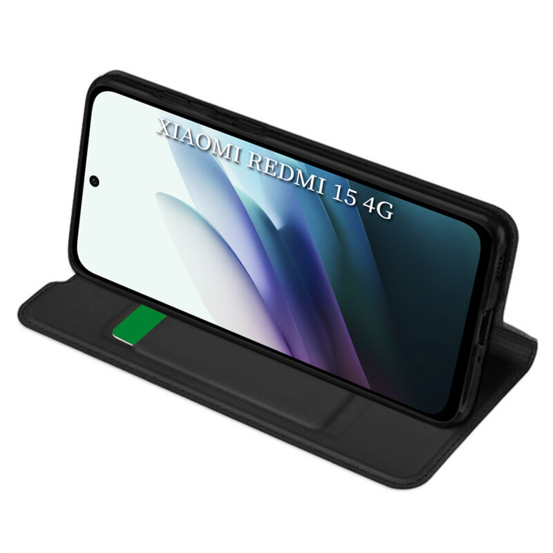 Husa Xiaomi Redmi 15 4G Techsuit Magskin Book, negru