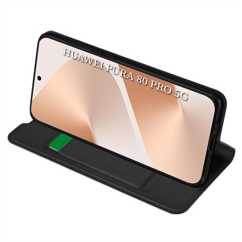 Husa Huawei Pura 80 Pro Techsuit Magskin Book, negru
