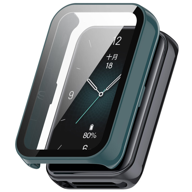 [Pachet 360°] Husa + folie Honor Band 9 Techsuit Defense, verde inchis