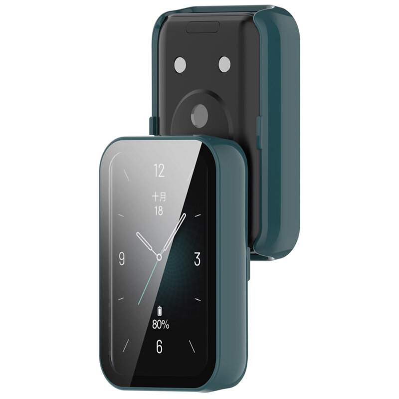 [Pachet 360°] Husa + folie Honor Band 9 Techsuit Defense, verde inchis