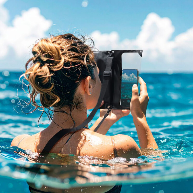 Geanta impermeabila, borseta waterproof Spigen A640, negru