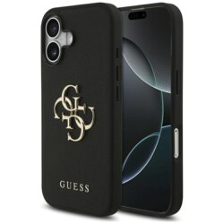 Husa originala Guess iPhone 17 Hardcase 4G Grained Big and Classic Logo, negru, GUHCP17SPGT4MBK