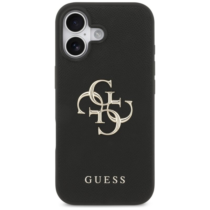 Husa originala Guess iPhone 17 Hardcase 4G Grained Big and Classic Logo, negru, GUHCP17SPGT4MBK