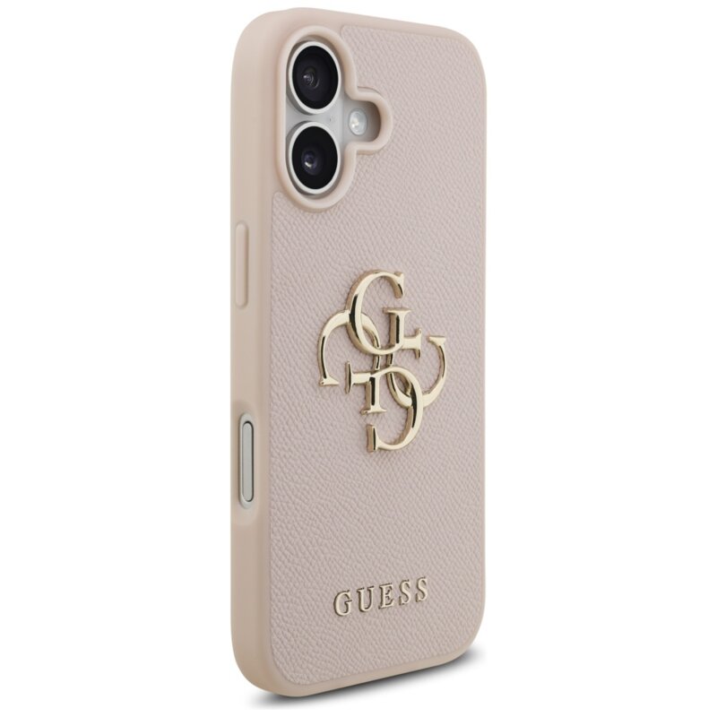 Husa originala Guess iPhone 17 Hardcase 4G Grained Big and Classic Logo, roz, GUHCP17SPGT4MBP