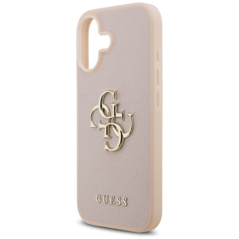 Husa originala Guess iPhone 17 Hardcase 4G Grained Big and Classic Logo, roz, GUHCP17SPGT4MBP