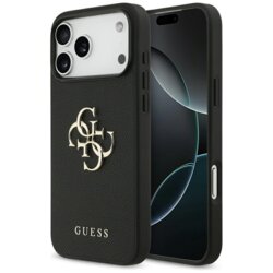 Husa originala Guess iPhone 17 Pro Max Hardcase 4G Grained Big and Classic Logo, negru, GUHCP17XPGT4MBK