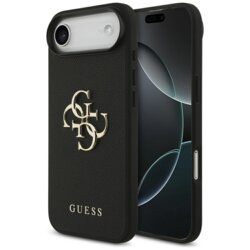 Husa originala Guess iPhone 17 Air Hardcase 4G Grained Big and Classic Logo, negru, GUHCP17MPGT4MBK