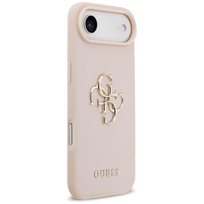 Husa originala Guess iPhone 17 Air Hardcase 4G Grained Big and Classic Logo, roz, GUHCP17MPGT4MBP