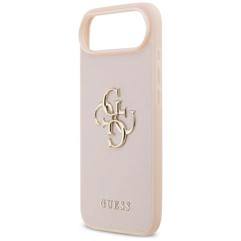 Husa originala Guess iPhone 17 Air Hardcase 4G Grained Big and Classic Logo, roz, GUHCP17MPGT4MBP