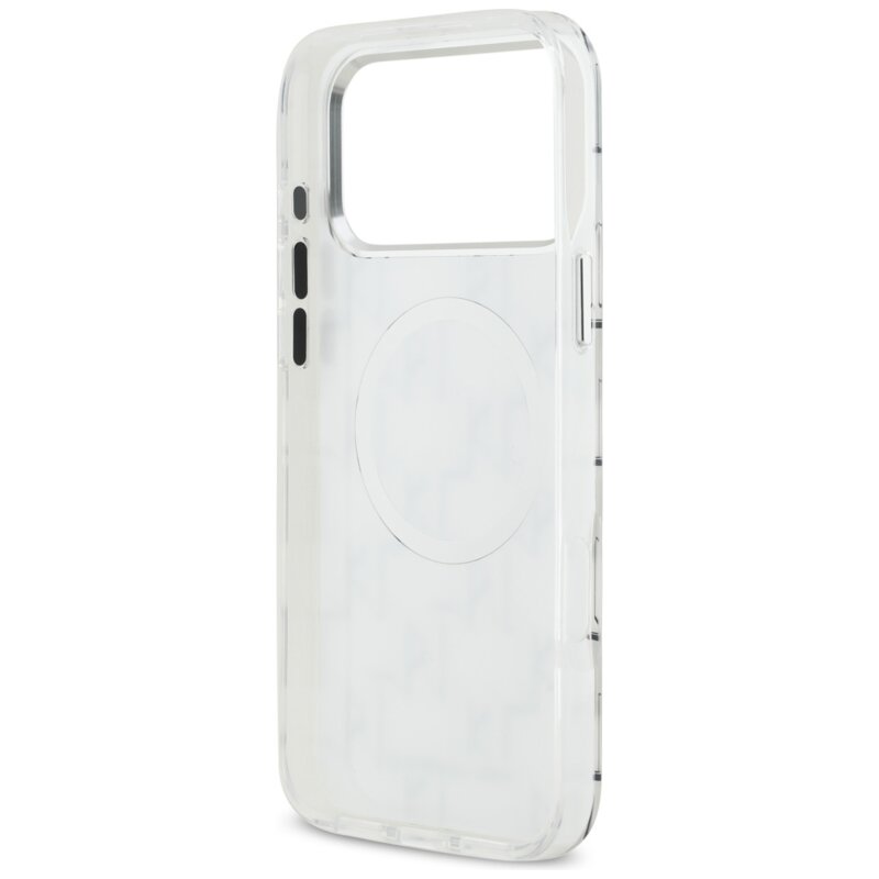 Husa iPhone 17 Pro Max Karl Lagerfeld IML KL Monogram MagSafe, alb, KLHMP17XHMIKLMEH