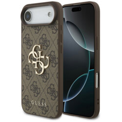 Husa originala Guess iPhone 17 Air Hardcase 4G Big Logo, maro, GUHCP17M4GMGBR