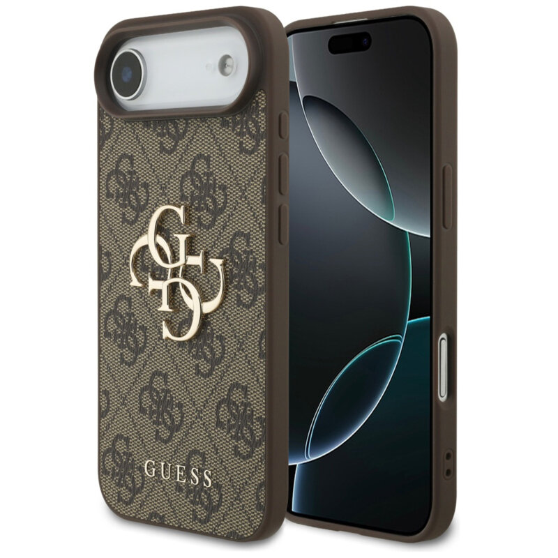 Husa originala Guess iPhone 17 Air Hardcase 4G Big Logo, maro, GUHCP17M4GMGBR