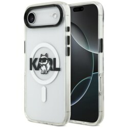 Husa iPhone 17 Air Karl Lagerfeld IML Choupette Sketch Logo MagSafe, transparent, KLHMP17MHGCHGKBT