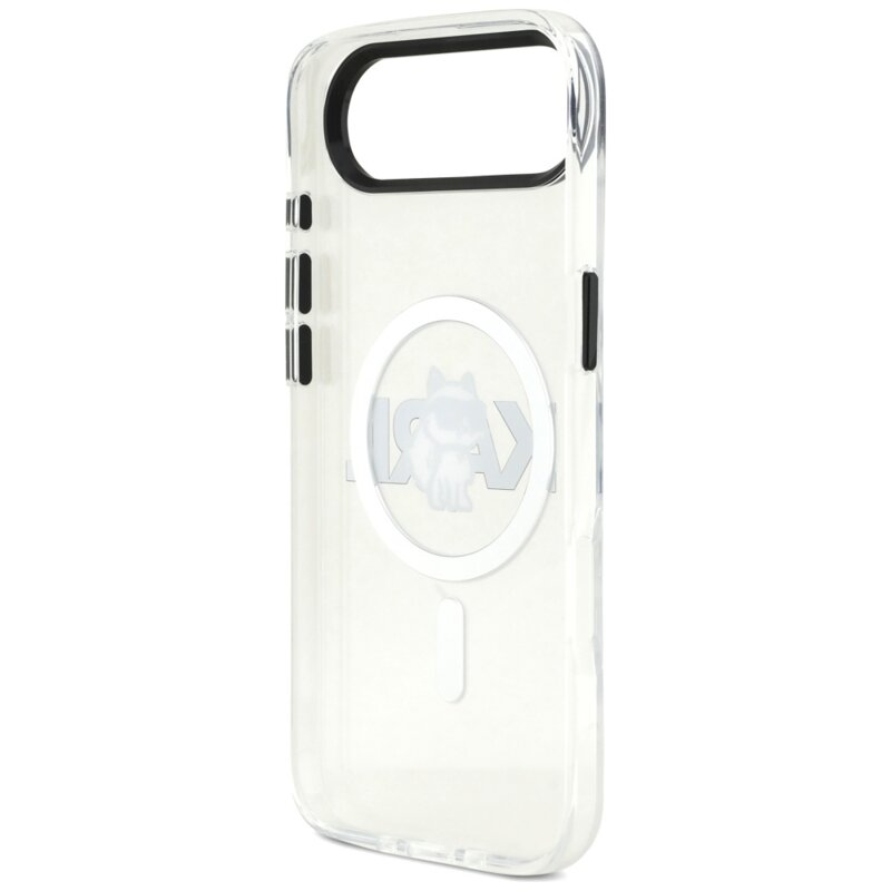 Husa iPhone 17 Air Karl Lagerfeld IML Choupette Sketch Logo MagSafe, transparent, KLHMP17MHGCHGKBT