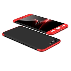 Husa OnePlus 5 GKK 360 Full Cover Negru-Rosu